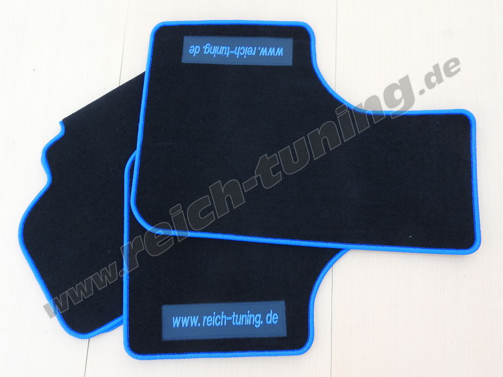 Fußmatten Set mit blauer Umrandung
