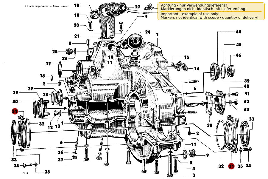 Abschlussdeckel für Ausgleichsgetriebe Trabant 601, alte Ausführung