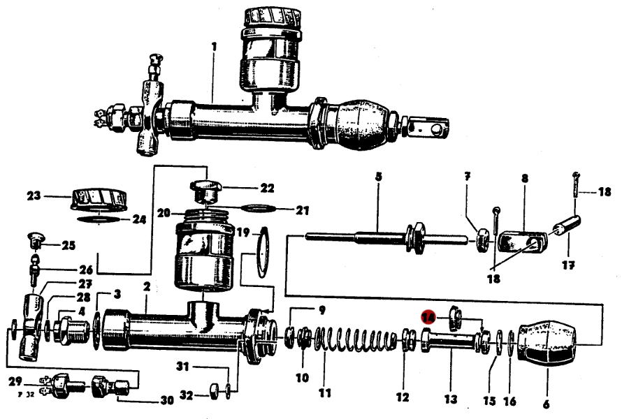 Ringmanschette für Einkreis-Hauptbremszylinder, Trabant 601, original